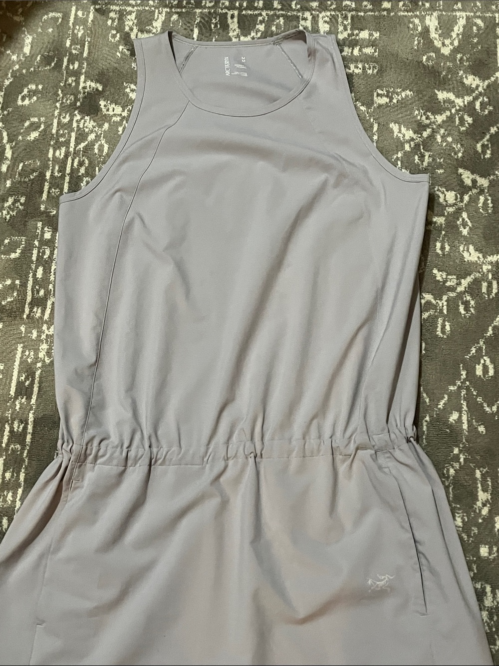 Light Grey Arc’Teryx Contenta  Sleeveless Drawstring Waist Dress - Picture 5 of 8